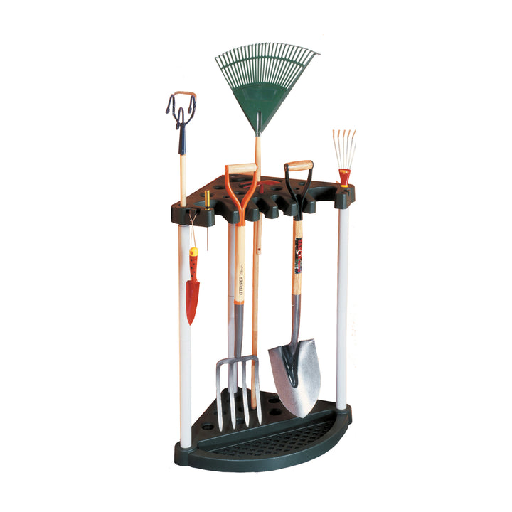 Soporte para herramientas de jardín construcción sólida CORNER TOOL RACK