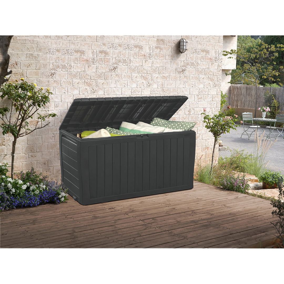 Caixa de jardim, caixa de armazenamento 270L antracite Keter Marvel Plus