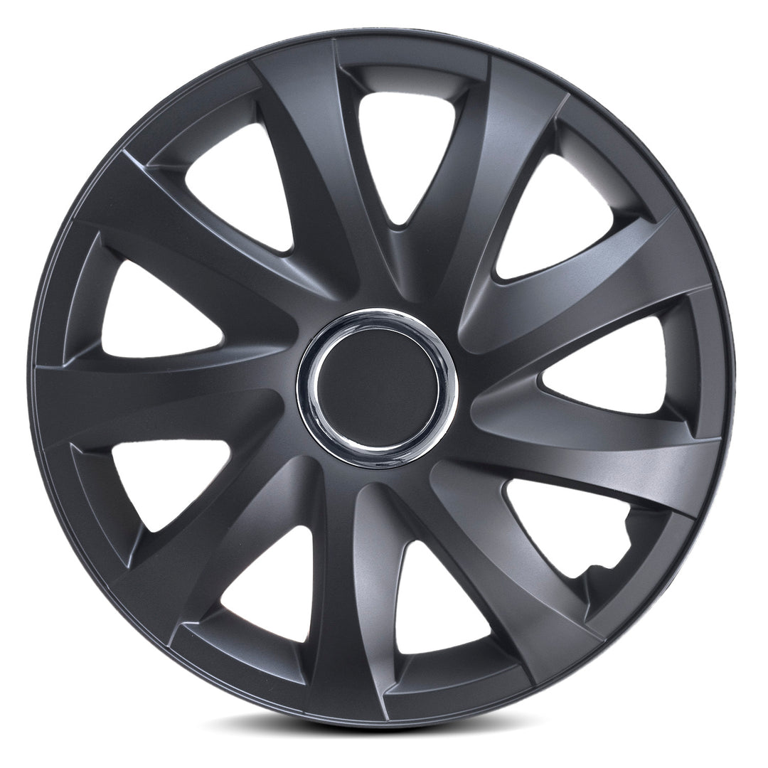 Calotas universais 14" NRM DRIFT preto fosco 4 peças
