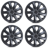 Calotas universais 16" NRM DRIFT preto fosco 4 peças