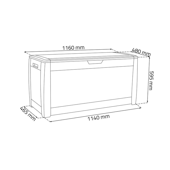 Caixa de armazenamento para jardim Boxe Rato 310L antracite