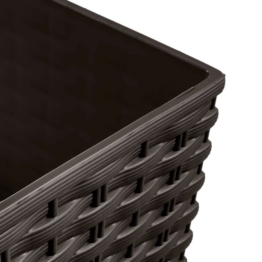 Floreira quadrada imitação rattan 17L umbra Prosperplast Rato DRTC500 440U