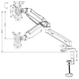 Suporte para monitor 13"- 27" 8 kg preto Maclean MC-860