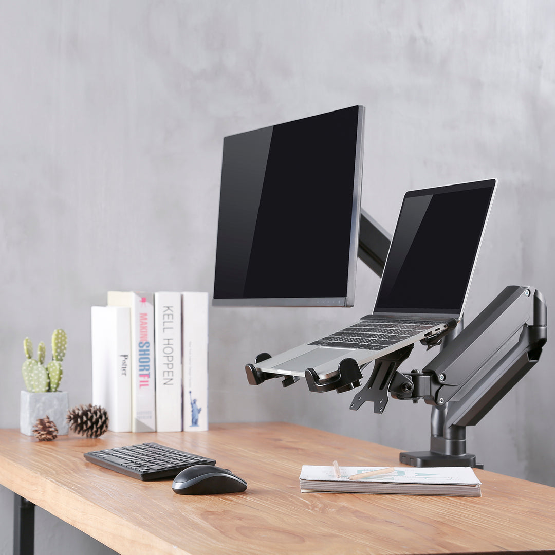 Suporte de mesa para laptop Maclean MC-836 de 11" a 17" para trabalho vertical