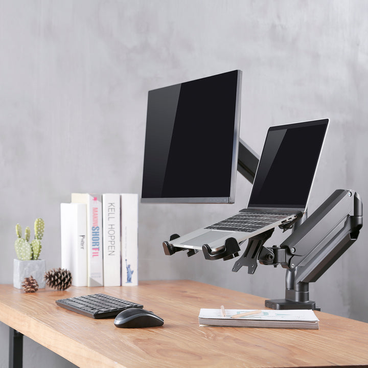 Suporte de mesa para laptop Maclean MC-836 de 11" a 17" para trabalho vertical
