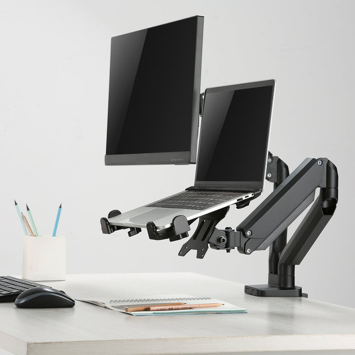Suporte de mesa para laptop Maclean MC-836 de 11" a 17" para trabalho vertical