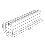 Soporte para montaje del aire acondicionado 100 kg longitud del brazo 450 mm PVC set 2 piezas MC-863
