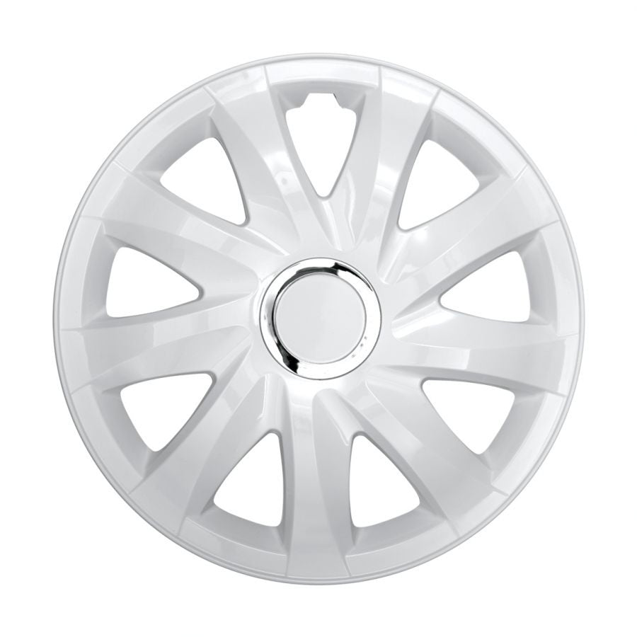 Calotas Drift 15" lacadas a branco 4 peças Fácil instalação