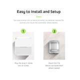 Indicador de entrada sem fio com sensor de movimento e 52 melodias, 230 V, máx. 8 sensores, branco GreenBlue GB212