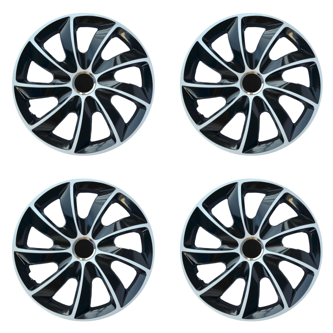 Tapacubos 16 " set de 4 piezas en blanco y negro NRM EXTRA STIG BLANCO NEGRO