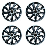 Tapacubos 16 " set de 4 piezas en blanco y negro NRM EXTRA STIG BLANCO NEGRO