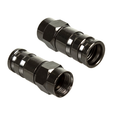 Conector F de compresión RG-6 profesional, negro niquelado, Maclean MCTV-916