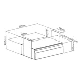 Gaveta ergonômica preta sob a mesa máx. 5kg Maclean MC-875