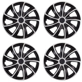 Calotas 17 "conjunto preto e prata de 4 peças NRM QUAD BICOLOR SILVER BLACK