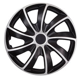 Calotas 17 "conjunto preto e prata de 4 peças NRM QUAD BICOLOR SILVER BLACK
