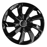 Calotas NRM STIG pintadas de preto de 17" e 4 peças