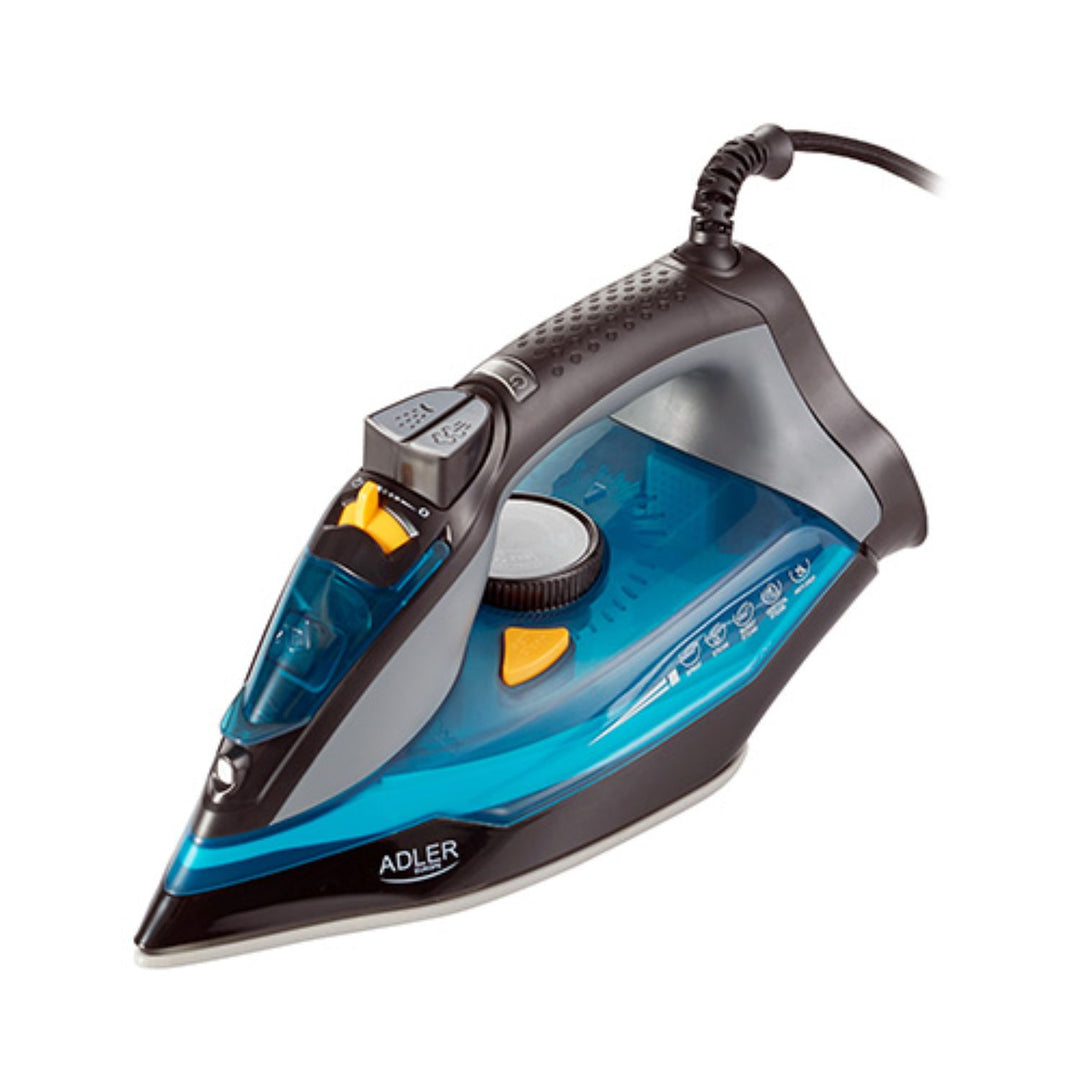 Ferro a vapor 3000W, sola cerâmica, vertical, engomar a seco, desligamento automático, autolimpeza, filtro anti-calcário, anti-gotejamento Blue Adler AD5031