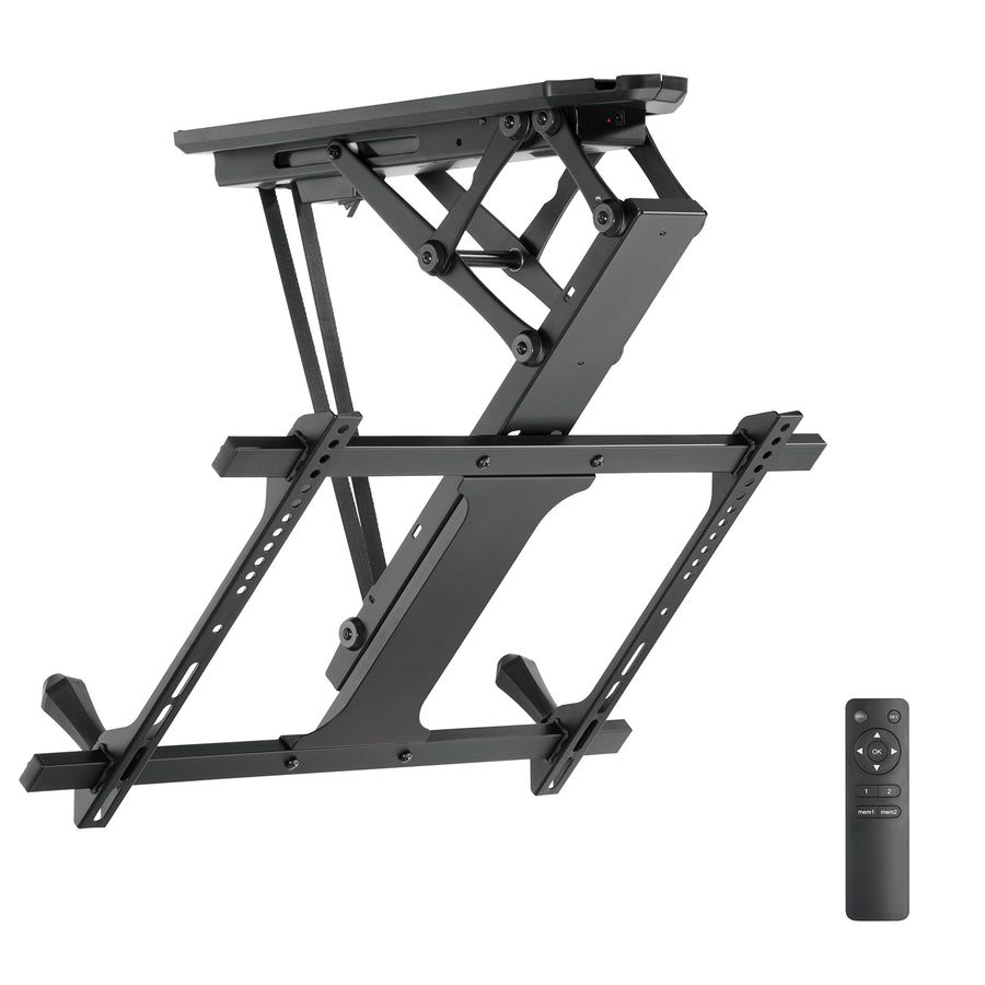 Suporte elétrico para TV de teto Maclean MC-880 com controle remoto para paredes inclinadas 32-70 "Max 35kg Max VESA 600x411