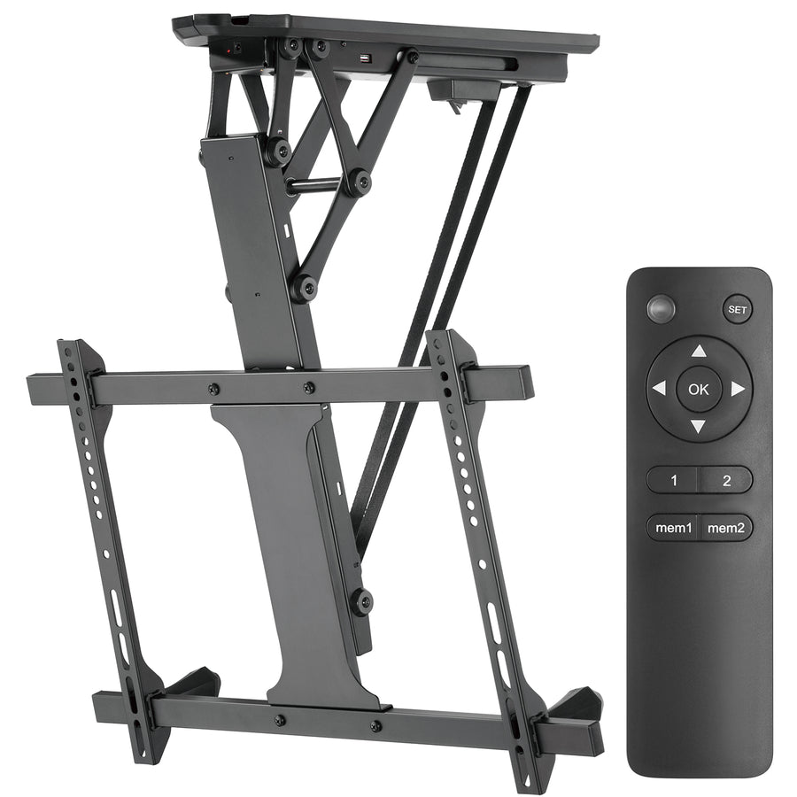 Suporte elétrico para TV de teto Maclean MC-880 com controle remoto para paredes inclinadas 32-70 "Max 35kg Max VESA 600x411