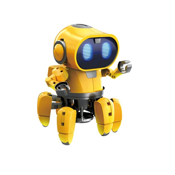Dos modos programados de funcionamiento de robot Tobbie, detección automática de IR, Robot para el futuro ingeniero, 107 elementos.
