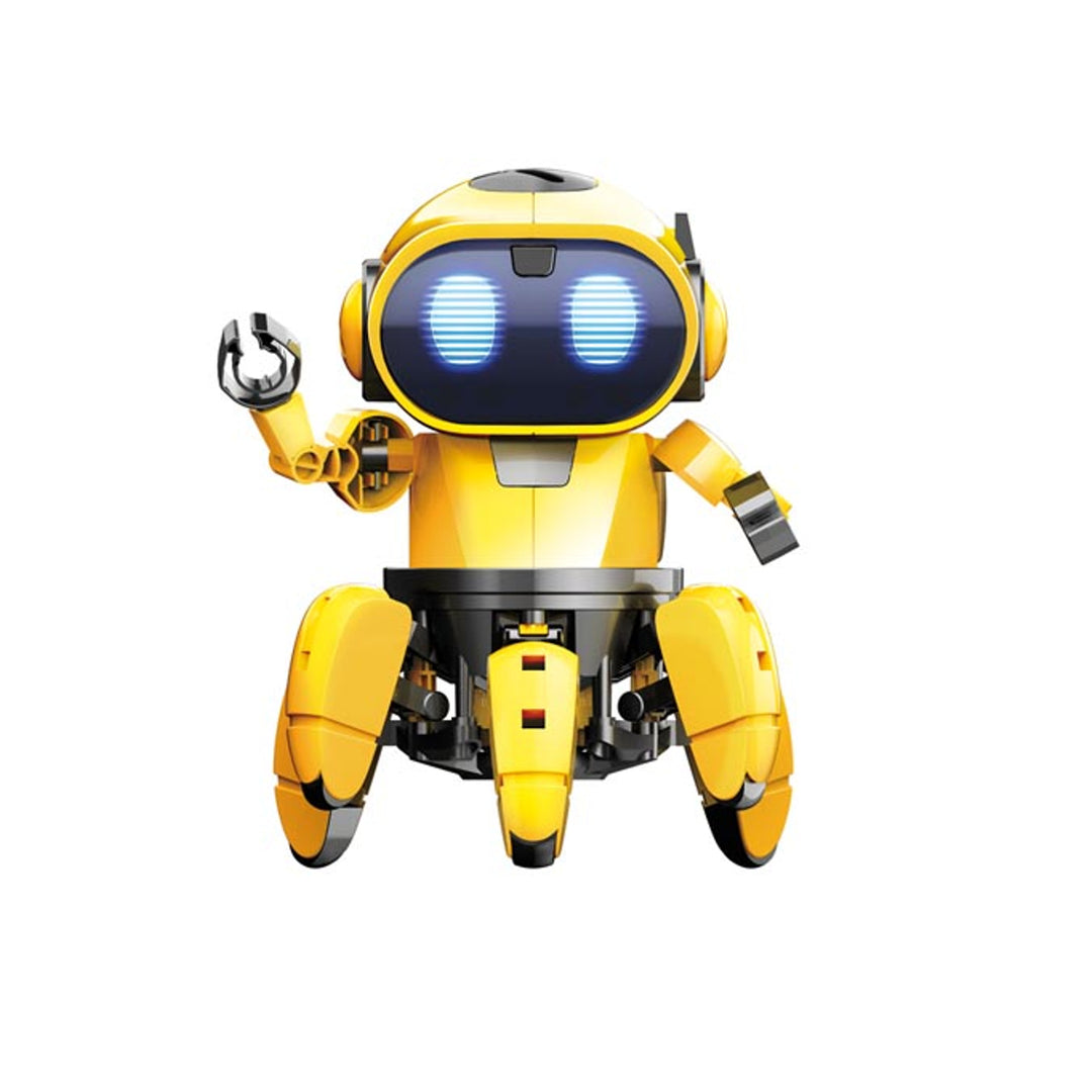 Dos modos programados de funcionamiento de robot Tobbie, detección automática de IR, Robot para el futuro ingeniero, 107 elementos.