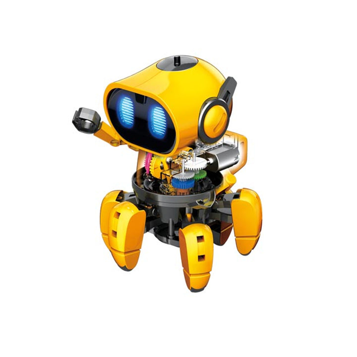 Dos modos programados de funcionamiento de robot Tobbie, detección automática de IR, Robot para el futuro ingeniero, 107 elementos.
