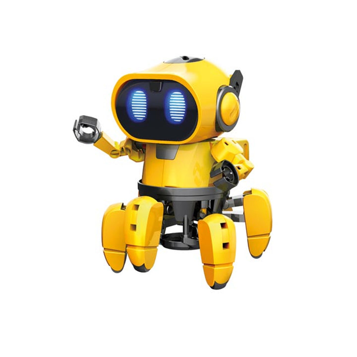 Dos modos programados de funcionamiento de robot Tobbie, detección automática de IR, Robot para el futuro ingeniero, 107 elementos.
