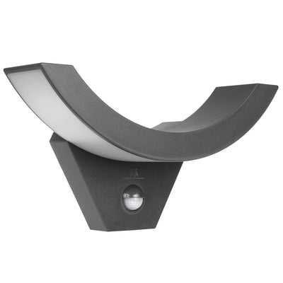 Lâmpada LED com sensor de movimento infravermelho MCE290 GR 800lm 10W IP54 Maclean Energy cinza