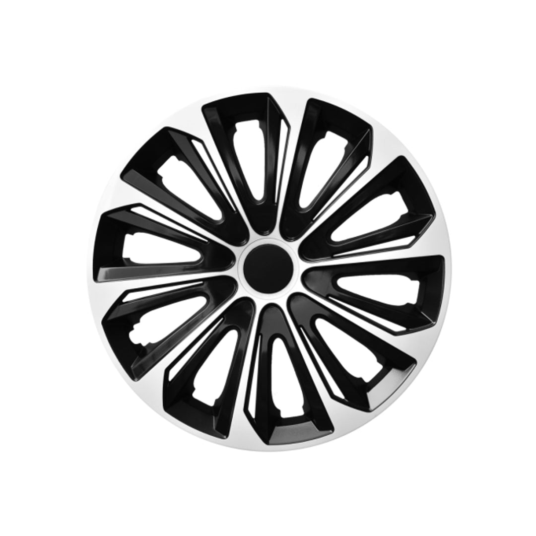 Tampões de roda NRM STRONG DUOCOLOR BRANCO PRETO de 15"