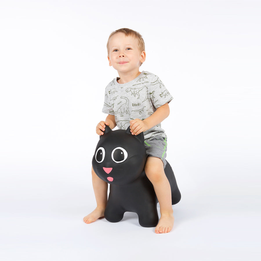 Gatinho Tootina preto - brinquedo de salto inflável para crianças