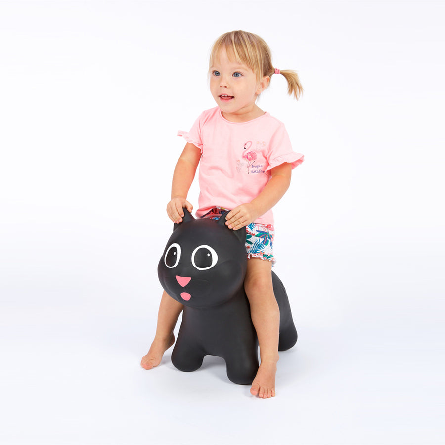 Gatinho Tootina preto - brinquedo de salto inflável para crianças
