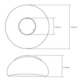 Pantalla/ reflector para bombillas de almacenamiento LED de 40 W - MCE262 CW, material: PC Maclean Energy MCE416