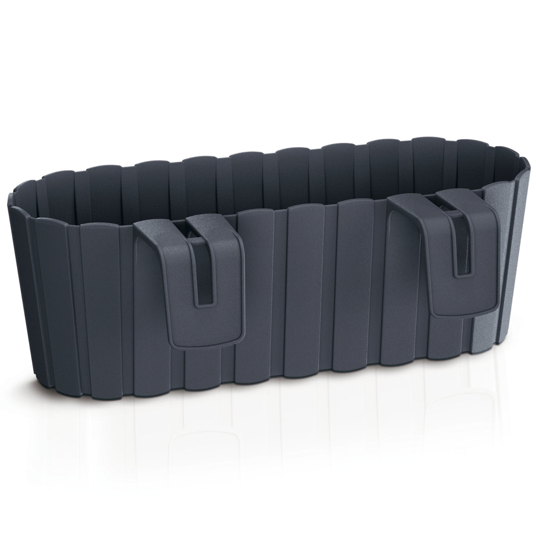 Maceta de barandilla para balcón, caja colgante, vallacaja de flores caja de balcón maceta 4.9L 383x212x130mm Boardee Hook