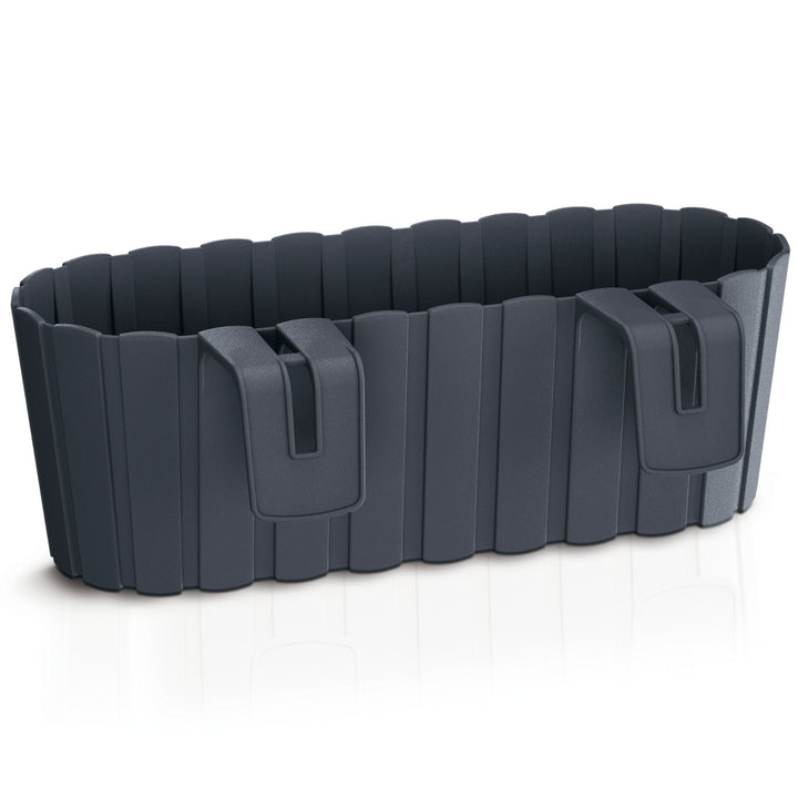 Maceta de barandilla para balcón, caja colgante, vallacaja de flores caja de balcón maceta 4.9L 383x212x130mm Boardee Hook