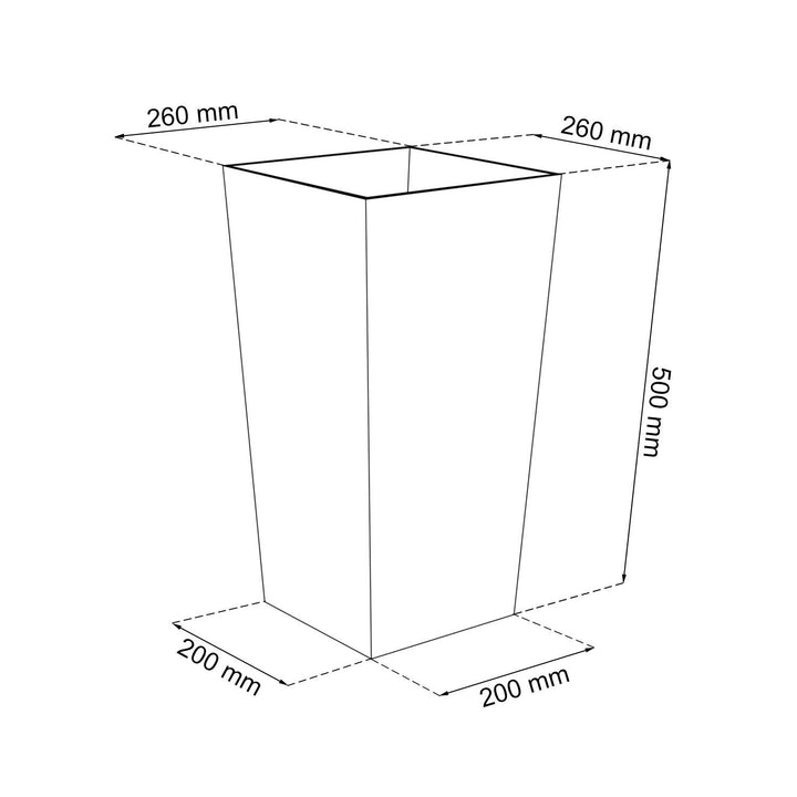 Pote com inserção Urbi Square DURS265-S433 - antracite