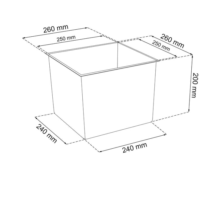 Pote com inserção Urbi Square DURS265-S433 - antracite