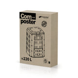 Compostor com capacidade de 220 litros, Prosperplast Compogreen IKST220C 220L, preto, maciço
