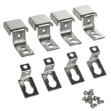 Suporte de montagem para painéis de LED 595x595mm e 1195x295mm no teto/teto em forma de Z (4pcs macho, 4pcs fêmea, 8pcs parafusos) Aço manganês MCE546