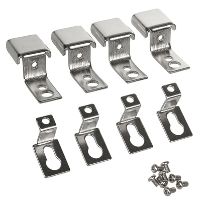 Suporte de montagem para painéis de LED 595x595mm e 1195x295mm no teto/teto em forma de Z (4pcs macho, 4pcs fêmea, 8pcs parafusos) Aço manganês MCE546