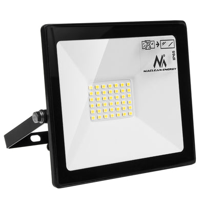 Projetor LED fino 30W, 2400lm Branco Frio (6000K) Maclean Energy MCE530 CW, IP65, PREMIUM