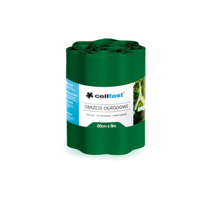 Borda de jardim ondulada verde escuro Cellfast de 20cm x 9m