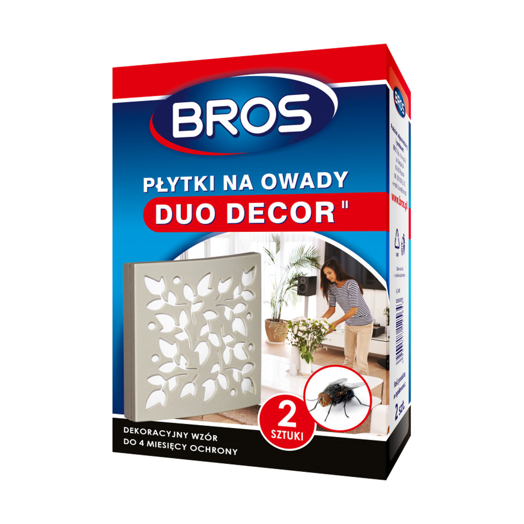 Conjunto de 2 peças decorativas para insetos, moscas, mosquitos, moscas da fruta e falênios BROS Duo-Decor