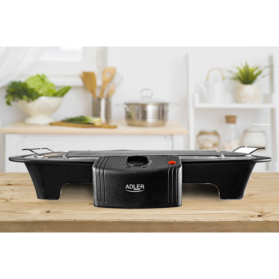Churrasqueira, churrasqueira elétrica, com base, regulagem de temperatura, aquecedor removível, 2400W Adler AD 6602