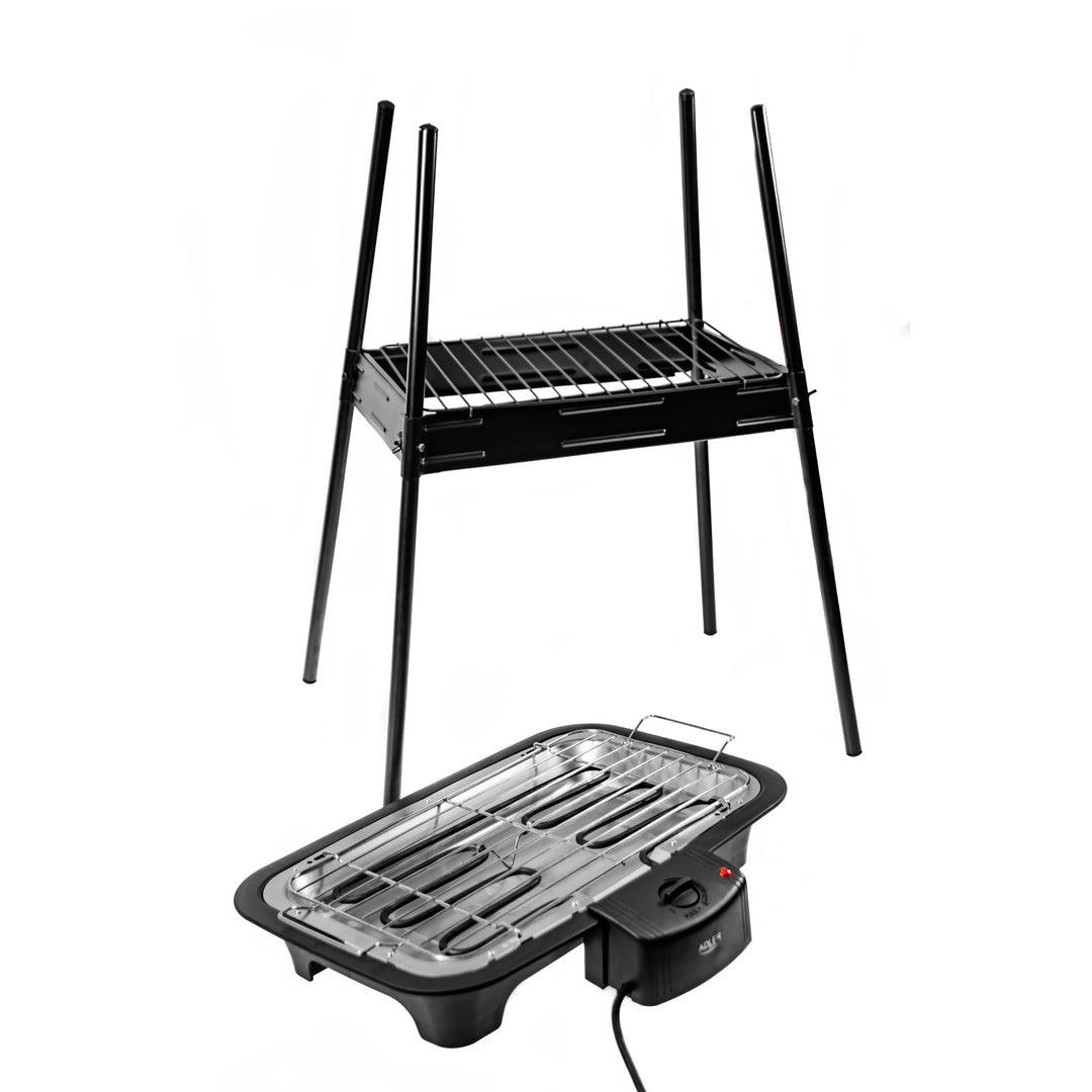 Churrasqueira, churrasqueira elétrica, com base, regulagem de temperatura, aquecedor removível, 2400W Adler AD 6602