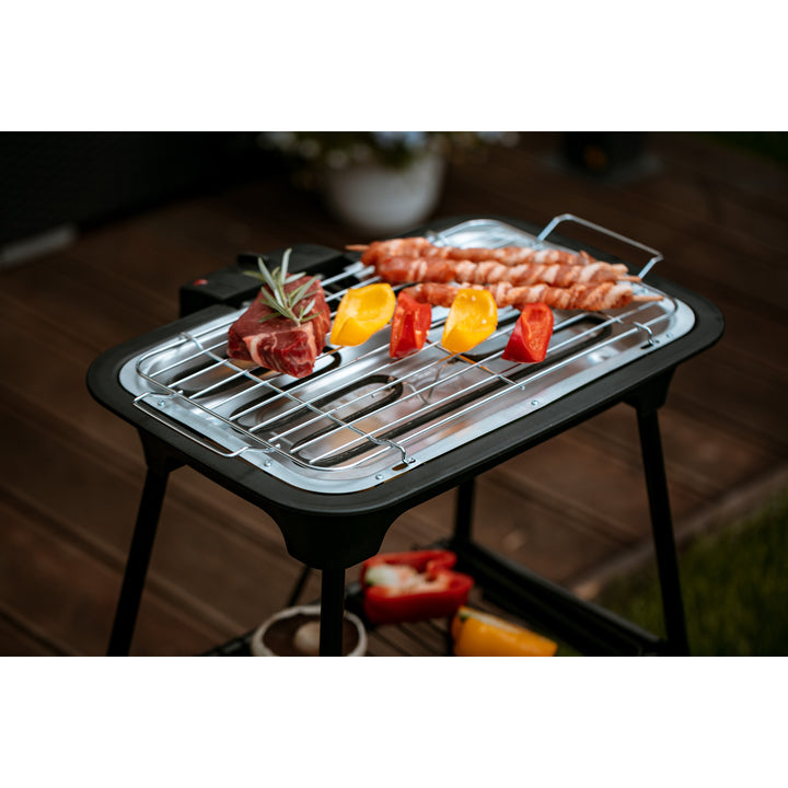 Churrasqueira, churrasqueira elétrica, com base, regulagem de temperatura, aquecedor removível, 2400W Adler AD 6602