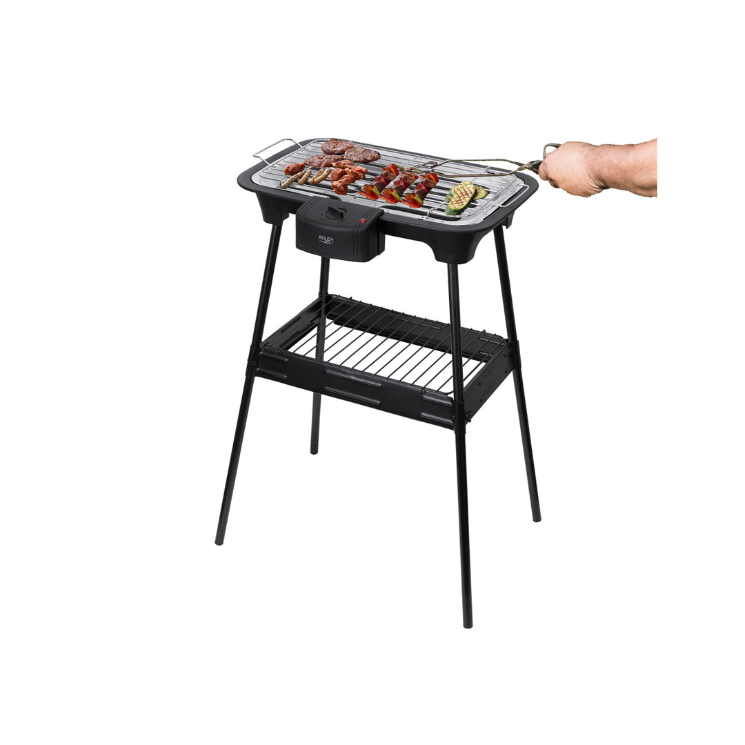 Churrasqueira, churrasqueira elétrica, com base, regulagem de temperatura, aquecedor removível, 2400W Adler AD 6602