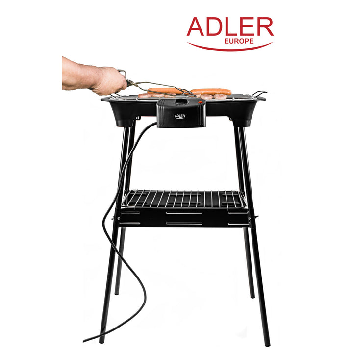 Churrasqueira, churrasqueira elétrica, com base, regulagem de temperatura, aquecedor removível, 2400W Adler AD 6602