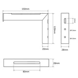 Juego de 2 soportes para pantallas de proyección máx. carga 25KG (por juego), acero Maclean MC-923