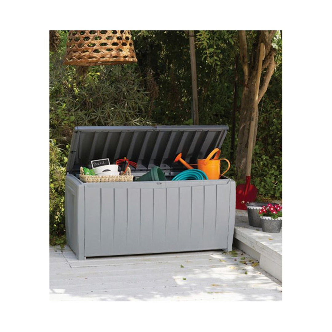 Caixa de jardim NOVEL STORAGE BOX 340L cinza e preto