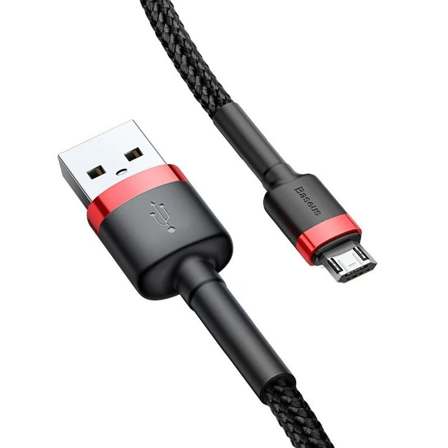Cabo USB/MicroUSB 2,0m QC3.0 2,4A (CAMKLF-C91) em nylon trançado